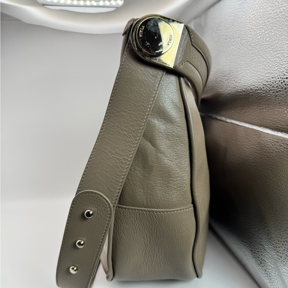 Furla Dark Taupe Leather Italian Hobo Bag - LIKE NEW - Picture 3 of 8
